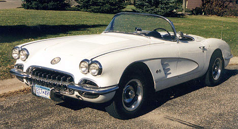 1958 White Convertible Corvette